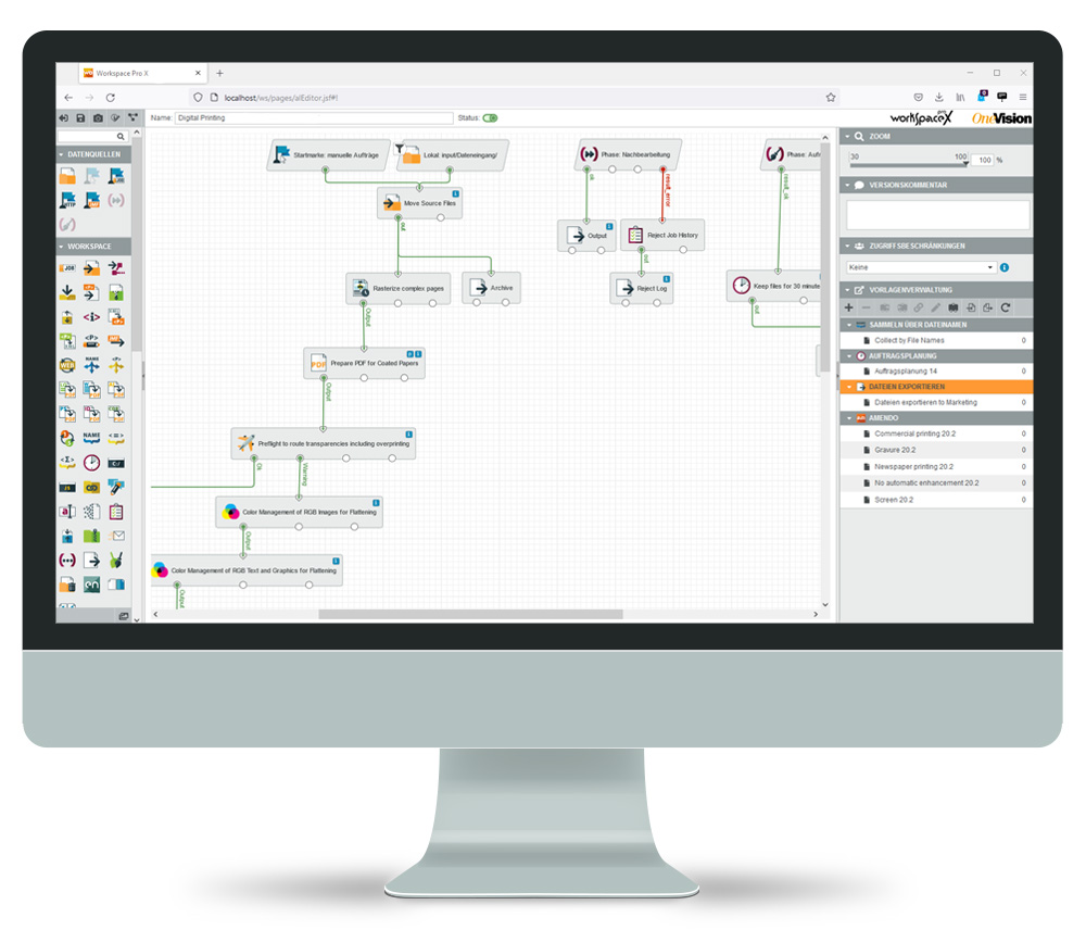 Workflow Management Großformatdruck